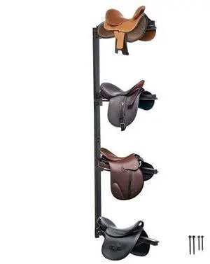 VEVOR Wall Mount Saddle Rack Four Tiers Western &  English Horse Saddle Holder