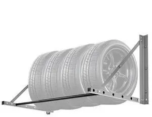 VEVOR Wall Mounted Folding Tire Rack 32"- 48" Adjustable Storage Rack for Garage