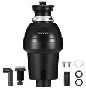VEVOR Garbage Disposal 1 HP Continuous Food Waste Disposer 3270 RPM EZ Connect Corded