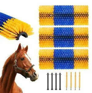 VEVOR Livestock Scratching Brush 3Pcs Itch Relief Horse Scratcher Brush 20 in
