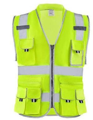 VEVOR Safety Vest Reflective Yellow Work Vest with 10 Pockets for Men & Women