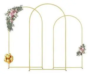 VEVOR Metal Arch Backdrop Stand Set of 3 Stand with Case Connection for Wedding