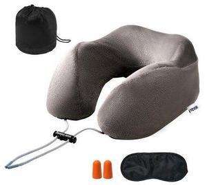 VEVOR Travel Pillow Upgraded Memory Foam U-Shaped Neck Pillow for Traveling Dark Gray