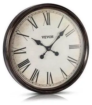VEVOR Wall Clock 20 in Roman Numerals Battery Operated Silent Clocks for Living Room