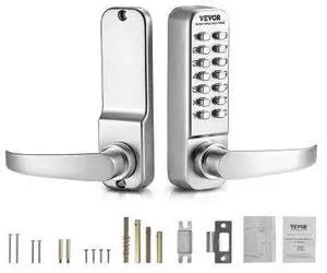 VEVOR Mechanical Keyless Entry Door Lock 14 Key Mechanical Door Lock for Outdoor Fence
