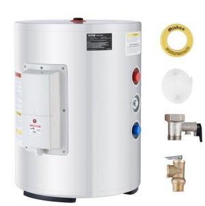 VEVOR 10 Gallon Electric Water Heater Instant Hot 1.6Kw LED Display for Shower
