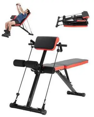 VEVOR Roman Chair Back Extension Hyperextension Bench Adjustable Foldable Home Gym