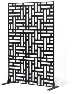 VEVOR Metal Privacy Screen 47" x 76" Outdoor Privacy Screens & Panels for Patio Black