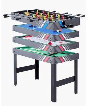VEVOR 48" Air Hockey Table 4-in-1 Combo Game Table Hockey Foosball Ping Pong Billiard