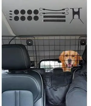 VEVOR Dog Car Barrier 35.4"-60.6" Adjustable Pet Divider Gate for Trucks and SUVs