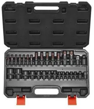 VEVOR Torx Bit Socket and External Torx Socket Set 31-Piece T8-T70 and E4-E24 Steel