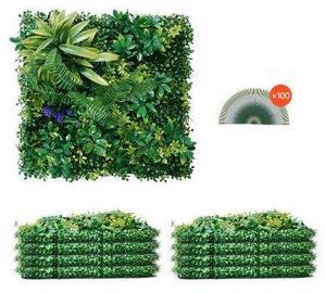 VEVOR Artificial Grass Wall Panels 8 PCS 20 x 20 in 3D Greenery for Decor Privacy