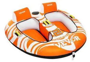 VEVOR Towable Tubes for Boating 2-Person Inflatable Boating Towables with 2 Cockpits