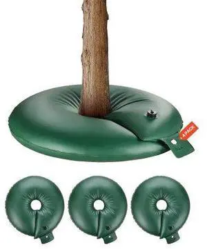 VEVOR Tree Watering Bag Slow Release, 4 Pack 20 Gallons Tree Watering Bags/Ring, Reusable Refillable Tree Irrigation Ring Water Bags, Heavy Duty Watering System for Shrub Tree Root Drip Irrigation