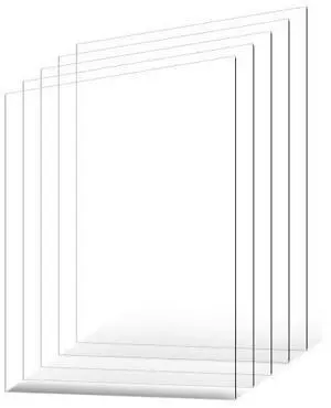VEVOR PET/Plexiglass Sheets, 5-Pack Plastic Sheet, 24 x 36 Inch 0.04 Inch Thick Transparent Clear Flexible Plastic Panels for Craft, Replacement Picture Frame Glass, DIY Display Project, Easy to Cut