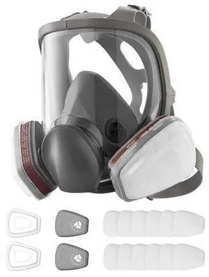 VEVOR Respirator Mask Reusable Respirator Full Face Gas Cover with Filters for Dust