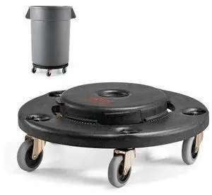 VEVOR Round Trash Can Dolly Fit 20, 32, 44, 55 Gal Garbage Container 500lbs Heavy Duty