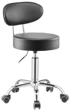 VEVOR Shop Stool Adjustable Garage Seat 300 lbs Load with Backrest & Wheels