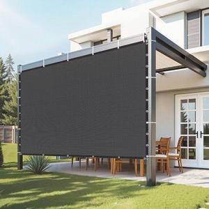 VEVOR 90% Sun Shade Cloth Privacy Screen 10 x 10 ft for Patio Garden (Black)