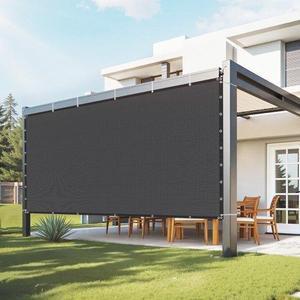 VEVOR 90% Sun Shade Cloth Privacy Screen 8 x 12 ft for Patio Garden (Black)