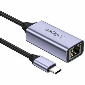 Veggieg Gigabit Ethernet Adapter - USB 3.0 Type C - Realtek RTL8153 - 1 Port(s) - 1 - Twisted Pair - 10/100/1000Base-T - Portable - Gray