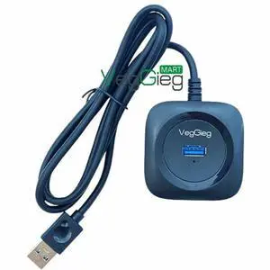 Veggieg USB Hub USB 3.0 - 640 MB/s - Desktop, Printer, Notebook, Hard Drive - 4 USB Port(s) - 4 USB 3.0 Port(s)