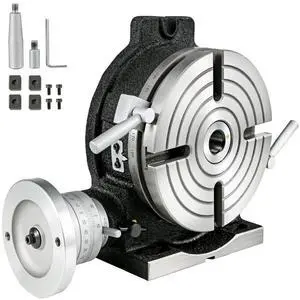 VEVOR Rotary Table 8 Inch Horizontal Vertical HV8 Precision 3MT Milling Drilling Machine Vernier Reading Milling Drilling Boring