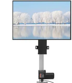 VEVOR Motorized TV Lift Stroke Length 31 Inches Motorized TV Mount Fit for Max.60 Inch TV Lift with Remote Control Height Adjustable 42-73 Inch,Load Capacity 132 Lbs