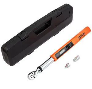 VEVOR Digital Torque Wrench, 3/8" Drive Electronic Torque Wrench, Torque Wrench Kit 3.7-37ft.lb/5-50n.m Torque Range Accurate to ±2%,  3-Mode Adjustable Torque Wrench Set with LED Buzzer Calibration