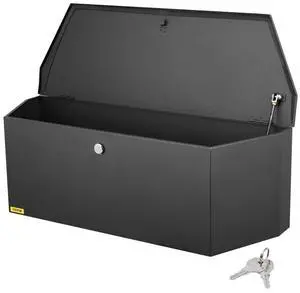 VEVOR Trailer Tongue Box, Carbon Steel Tongue Box Tool Chest, Heavy Duty Trailer Box Storage with Lock and Keys, Utility Trailer Tongue Tool Box for Pickup Truck Bed, RV Trailer, 36"x12"x12"