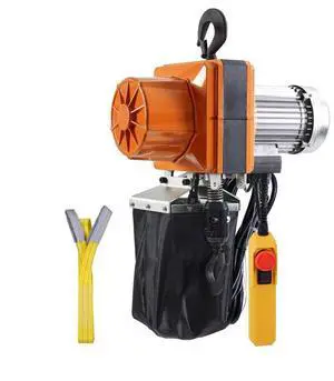 VEVOR Electric Chain Hoist, 2200 lbs/1 ton Capacity, 10 ft Lifting Height, 10 ft/min Speed, 120V, Single Phase Overhead Crane with G100 Chain, 10 ft Wired Remote Control for Garage, Shop, Hotel, Home