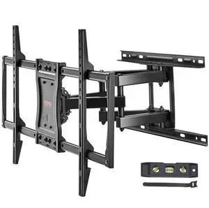 VEVOR Full Motion TV Mount Fits for Most 37-75 inch TVs, Swivel Tilt Horizontal Adjustment TV Wall Mount Bracket with 4 Articulating Arms, Max VESA 600x400mm, Holds up to 132 lbs