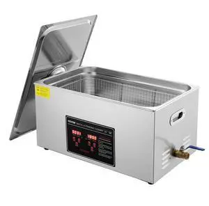 VEVOR Ultrasonic Cleaner with Digital Timer & Heater, Professional Ultra Sonic Jewelry Cleaner, Stainless Steel Heated Cleaning Machine for Glasses Watch Rings Small Parts Circuit Board (22L)