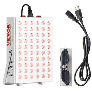 VEVOR Red Light Therapy for Body Face, 60 Dual-Chip LEDs, Red 660nm & Near Infrared 850nm Combo, High Power Red Light Therapy Panel for Recovery, Pain Relief, Wound Healing, Skin Health, 80W