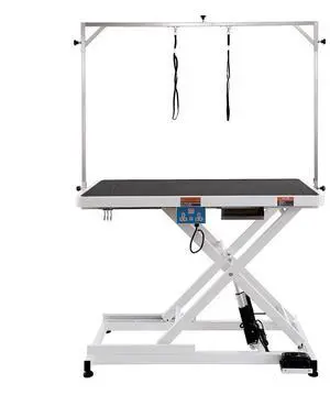 VEVOR 50" Electric Pet Grooming Table, Heavy Duty Dog Grooming Arm for Large Dogs, Height Adjustable Dog Grooming Station, Anti Slip Tabletop/Dog Grooming Station, Max Bearing 400LBS