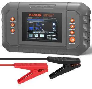 VEVOR Smart Battery Charger, 35-Amp, Lithium LiFePO4 Lead-Acid (AGM / Gel / SLA) Car Battery Charger with LCD Display, Trickle Charger Maintainer Desulfator for Boat Motorcycle Lawn Mower Deep Cycle