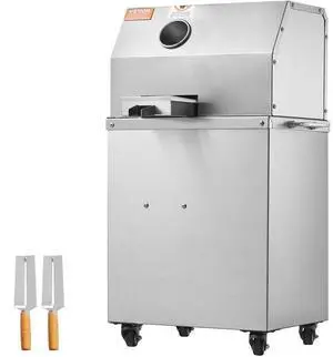 VEVOR Electric Sugar Cane Juicer, 800W Sugarcane Juicer Machine with 661LBS/H High Output, 3 Stainless Steel Rollers, 2.4" Large Inlet, Sugarcane Juice Extractor Squeezer on Wheels for Home/Commercial