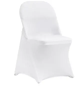 VEVOR Stretch Spandex Folding Chair Covers, Universal Fitted Chair Cover, Removable Washable Protective Slipcovers, for Wedding, Holiday, Banquet, Party, Celebration, Dining (50PCS White)