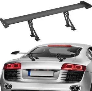 VEVOR GT Wing Car Spoiler, 43.3 inch Universal Spoiler with Single Deck, Adjustable Lightweight Aluminum, Car Rear Spoiler Wing, Racing Spoiler BGW/JDM Drift Black