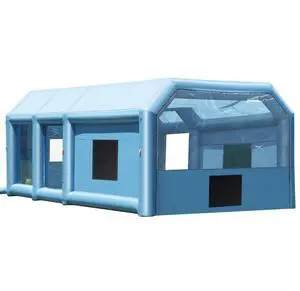 VEVOR Inflatable Paint Booth, 23 x 13.1 x 9 ft Inflatable Spray Booth, with 750W+480W Powerful Blowers and Air Filter System, Large Motorcycle, Portable Car Paint Booth for Small Truck, Midsize SUV