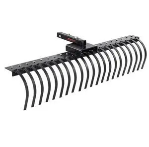 VEVOR Tow Behind Landscape Rake, 60" Tow Dethatcher with 21 Steel Coil Tines, Lawn Dethatcher Rake Attaches to 48" or 60" Toolbars and 3-point Suspension Systems, for Leaves, Pine Needles, and Grass