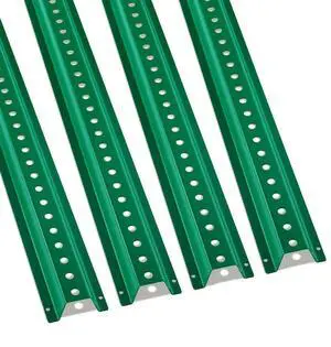 VEVOR 8FT U-Channel Sign Post, 4Pack Green Heavy Duty Steel Fixed Fence Post, Steel Fence U-Channel Sign for Garden, Courtyard, Farm or Traffic Intersection