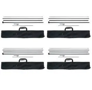 VEVOR Feather Flag Pole Kit 4 Packs Swooper Flag Pole 16.3 ft with Ground Stakes