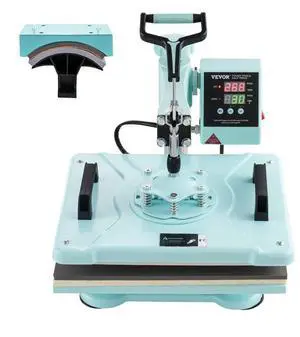 VEVOR Heat Press Machine 12x15 in 2 in 1 Heat Transfer Machine for T-Shirts Hats