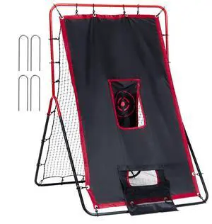 VEVOR Baseball And Softball Rebounder Net 3.5x4.5 ft 2-in-1 Switch Hitter Pitch