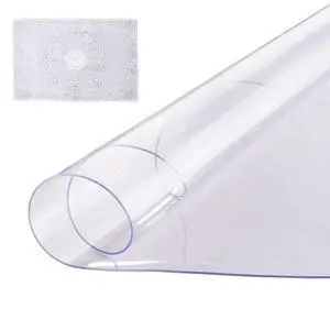 VEVOR PVC Table Protector 48 Inch Round Clear Plastic Desk Protector 2.0mm Thick