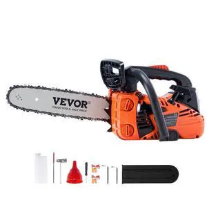 VEVOR 25.4CC 12" Gasoline Chainsaw Powered Wood Cutting Engine Gas Chain Saw