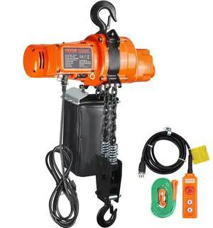 VEVOR Electric Chain Hoist Single Phase Crane Hoist 2200 lbs Load 10 ft Lifting