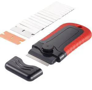 VEVOR Razor Blade Scraper Locking Scraper Tool 15 Extra Blades with Security Cap