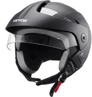 VEVOR 3/4-Face Motorcycle Helmet Motocross Helmet with Bluetooth Slot